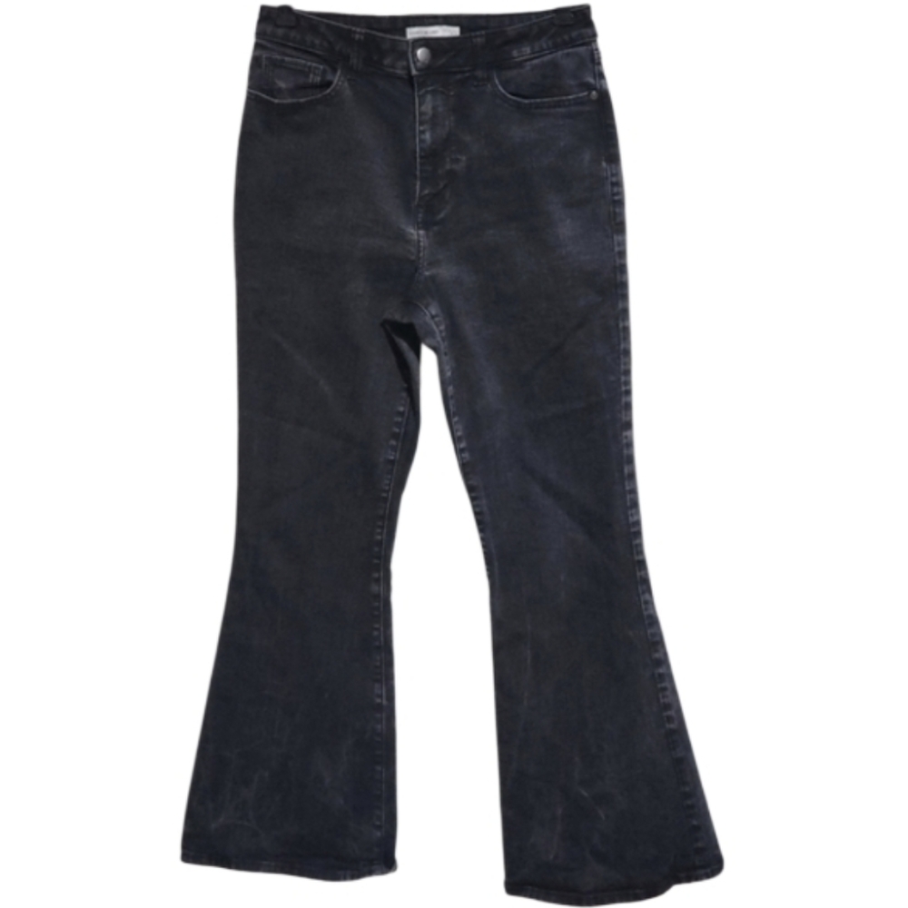 ELIZABETH AND JAMES High Rise Flare  Black Denim 10/30